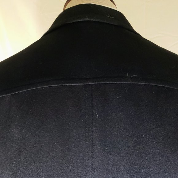 Mantoni NWT- 42R Black-Wool/Cashmere Car Coat 3/4 - Picture 12 of 16